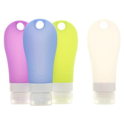 China 4pcs Heatable Empty Silicone Travel Packing Press Bottle For Lotion Shampoo Shower Gel Use 90ML/60ML/38ML Makeup Packing Traveling Bottle for sale