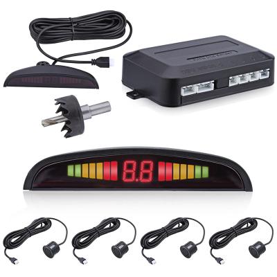 China Auto G-sensor Car LED Display Parking Sensor 4 Radar Reverse Backup System Sound Alert for sale