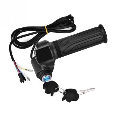 China Waterproof E-bike Electric Twist Throttle With LED Display Electric Scooter Handlebar Throttle Grips Bike Accessories Other for sale