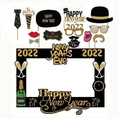 China 2022 Happy New Years Festival Fun EVA Paper Photo Frame Photo Props New Year Decor for sale