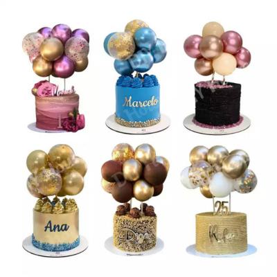 China Bridal Decorations Mini Balloon Garland Cake Topper Latex Cake Decoration Birthday Baby Shower Party for sale