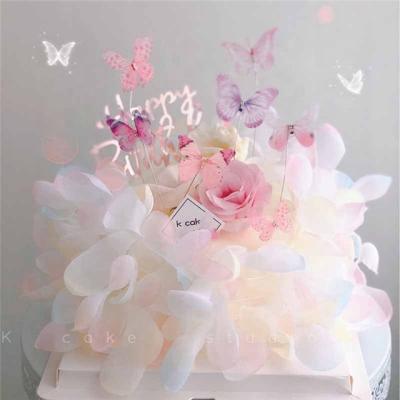 China Fairy Cake Decoration Edge Flower Ribbon Net Net Red Edge Cake Decoration INS Wind Yarn Birthday Party Cake Decorating Cake Edge for sale