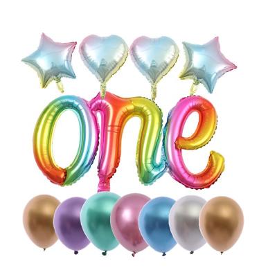 China Happy Festival Stuff Balloon 1st Birthday Set Baby Shower Party Decor for sale