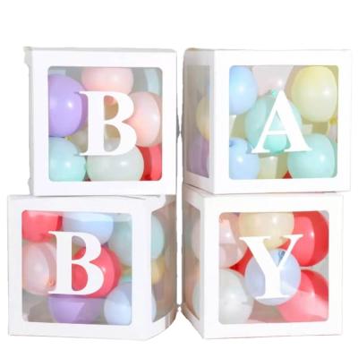 China Modern Wholesale High Quality Clear Gift Box Birthday Party Baby Shower Decoration PVC Balloons Box for sale