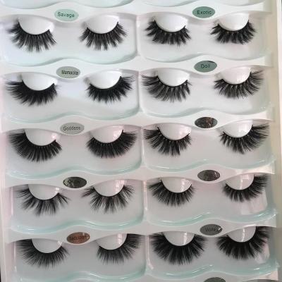 China OEM Style PBT Natural Soft Strip Mink Tapered Fluffy False Eyelashes for sale