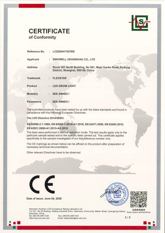 CE - Sinowell (zhejiang) Co., Ltd.