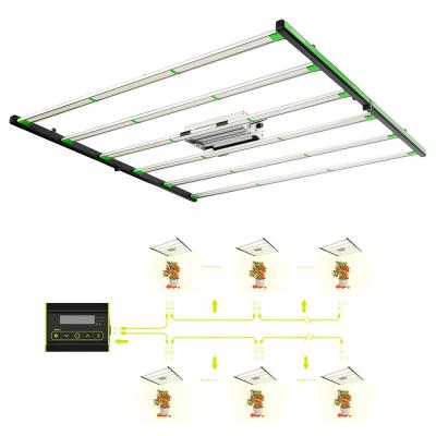 China Current Controller SINOWELL FLEXSTAR 645W Full Led Hydroponic Se USA Spectrum Veg Dimming Or Grow Knob Foldable Light Bar for sale