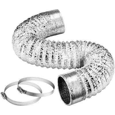 China Non-Insulated Industrial Foil Air Duct Combi Flexible Duct For Grow Tent And Greenhouse for sale