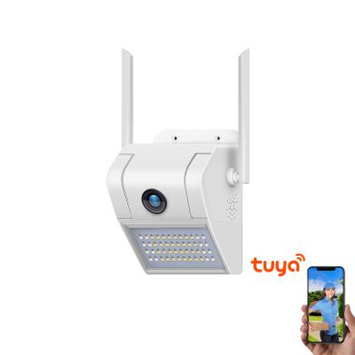 China NIGHT VISION Tuya Life App H.265 3.0MP Security Full Color Lamp Wifi Outdoor Smart Wireless Spotlight Camera for sale