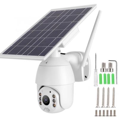 China PAN-TILT Night Vision Waterproof Smart Solar Powered Surveillance PTZ 4G Vigilant Camera System for sale