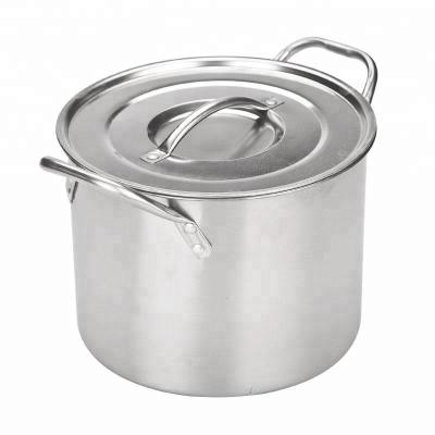 China Stainless steel pot set olla 26cm soup pot long lasting cookware set with S/S lid for sale