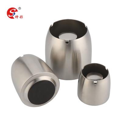 China Windproof Stainless Steel Ashtray Ashtray Matel Tabletop Ashtray For Indoor Or Outdoor Use for sale