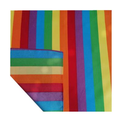 China Multifunctional Wholesale Bright Print Logo Strip Solid Bandana Custom Color Rainbow Bandana Sublimation for sale