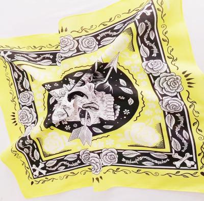 China Multifunctional Blank 100% Cotton Solid Color Bandana For Custom Printing for sale