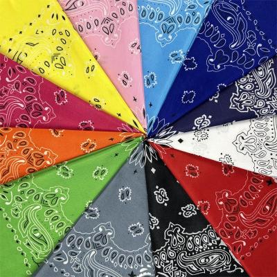 China Multifunctional Wholesale Bright Print Logo Strip Solid Bandana Custom Color Rainbow Bandana Sublimation for sale