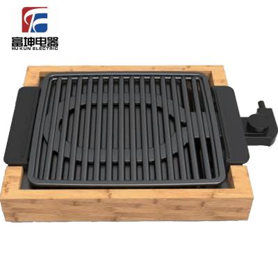 China 2021 Household Popular New Design Bamboo Electric Powerful Detachable Barbecue Grill Detachable for sale