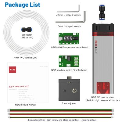 China Hotels Factory Supply NEJE 11W-Output E40 Laser Cutter Module Kit Fixed Focus 450nm Professional Direct Diode Engraving Machine Head for sale