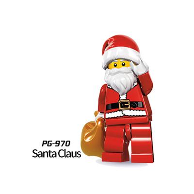 China Halloween Christmas Hot Sale Cartoon Toy Santa Clausc Plastic DIY Action Number Block Compatible Mini Block Toys For Children for sale