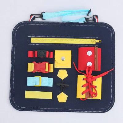 China DIY TOY Montessori Teaching AIDS Bag Busy Board for Kids Puzzle Fine Motion Training Kindergarten Toys for sale