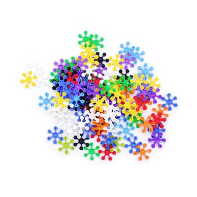 China DIY TOY Brain Shaping Connecting DIY Snowflake Bricks 500pcs Kindergarten Building Blocks Kid Preschool Educational Toy for sale