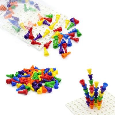 China DIY Building Blocks Educational Science Hand-Eye Coordination Kids Toys Nail Educational Toys for sale