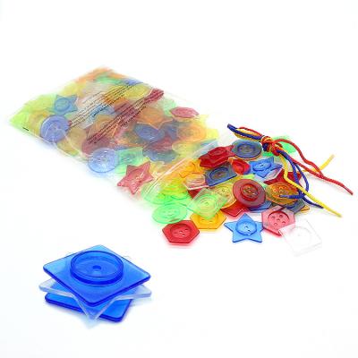 China Early Childhood Education Educational Toy Early Learning Transparent Graphic Threading Aids DIY Educational Toys for sale