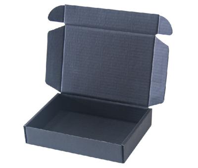 China Plain Folding Reused Matte Black Corrugated Shipping Boxes Low Price Materials Custom Gift Box Sender For Jewelry for sale