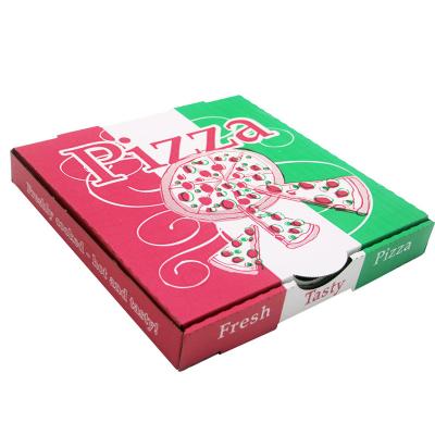 China Recycled Materials Custom Pattern Printing Cheap Food Packaging Boxes Corrugated Paper Any Size Pizza Box For Quick Grocery for sale