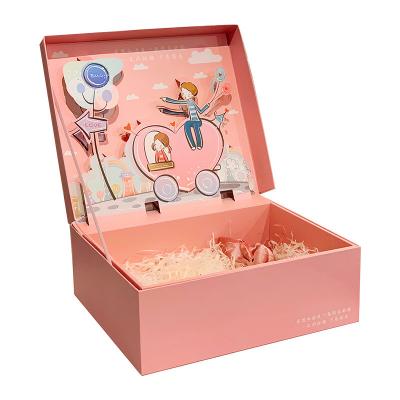 China Handmade Decorative Romantic Magnetic Closure Large Book Shaped Luxury Gift Box With Lid for sale