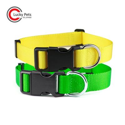 China Cheap Simple Plain Nylon Dogs Dog Collar for sale