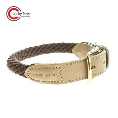 China Sustainable New Style Eco-Friendly Cotton Rope Dog Collar for sale