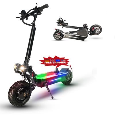 China Warehouse Eu Scooter Manufacturers 5600W Two Big Wheel 60v Chinese Double Motor Folding Electric Scooter Unisex for sale