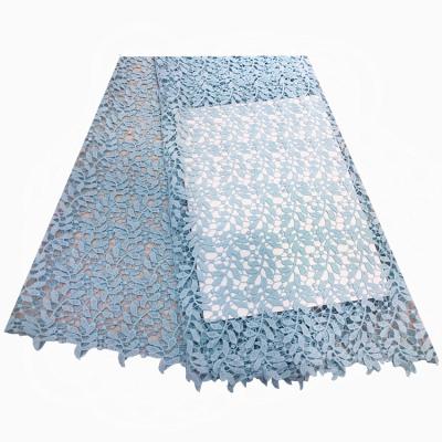 China Best Sustainable Selling Silk Water Soluble African Nigerian Guipure Lace Fabric 100%Polyester Lace High Quality Milk Rope Lace for sale