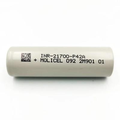 Cina Drone Battery Cells Molicel P42A INR21700 4200mAh 3.7V Drone Lithium Ion Rechargeable Battery Cell in vendita