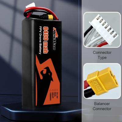 China Kapazität Schwarze FPV-Drohnenbatterien 4200mAH 8400mAh 12600mAh Lipo-Batterie XT60/XT90-S/EC5/EC3/Deans zu verkaufen