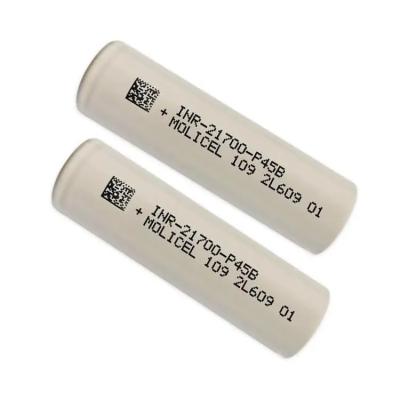 China Wholesale Low Temperature 21700 battery MOLI INR21700-P45B 4500mAh P45B 3.7V Lithium ion rechargeable battery cell for sale