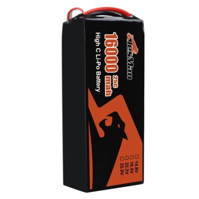 China Hight Voltage FPV Drone battery 6S1P 23.1V 16000mAh 25C Lipo Battery for sale