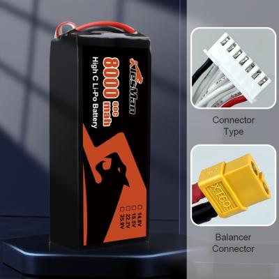China 1120g FPV UAV Drone 8S1P 30.4V 8000mAh 25C Lipo Battery for 13-15inch Drone for sale