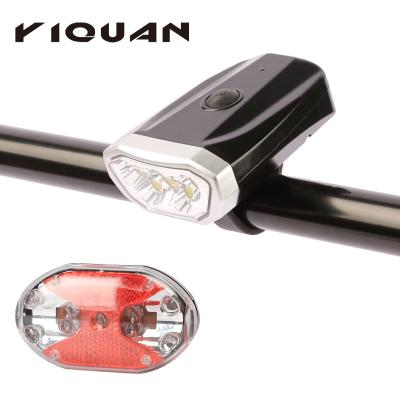 China Aluminum Front Rear Led Bike Light Usb Bicycle Light Set Mountain Cycle Bicycle Lamp Assembly for sale