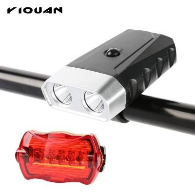 China Night Riding Bicycle Light Battery Aluminum Mountain Bike Equipment Bike Warning Light Mount Set for sale