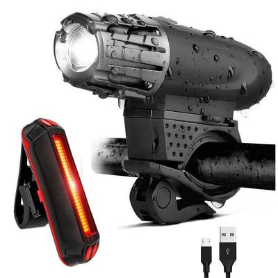 China USB Charging Aluminum Night Light Set Cycling Safety Bike Light Mount Warning Set for sale