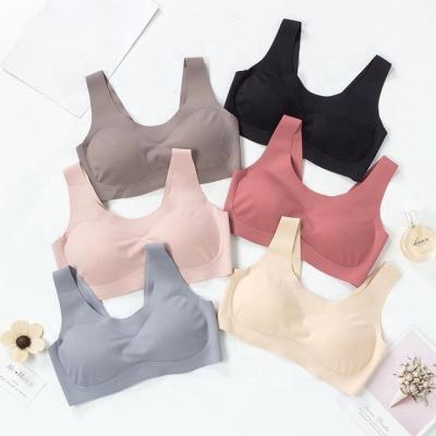 China High Quality Maternity Yoga Sports Sleep Bras Sutyen Comfort Lift Up Latex Laser Cup Antibacterial Seamless Bra for sale