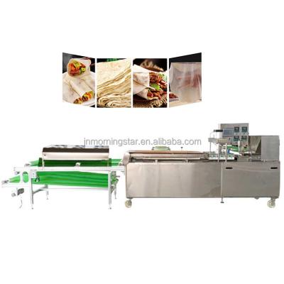 China food & Beverage Factory Morningstar Hot Pressing Forming System Lavash Pita Bread Flatbread Maker Automatic Arabian Tortilla Taco Bread Making Machine for sale