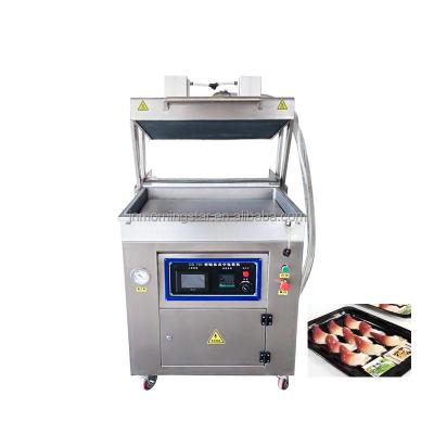 China Packer chicken breast skin wrap machine/food vacuum food tray skin wrap machine/fresh beef jerky vacuum skin packaging machine for sale