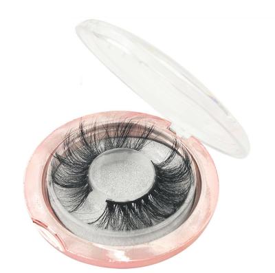 China Long 25Mm Mink Eyelash 3D Mink Eyelashes Vendor Round Box 5D Dramatic Highlights Of Long Natural Wholesale for sale