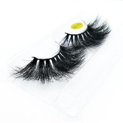 China Long Natural Ready To Ship 22Mm 5D Mink Lashes Wholesale 25Mm Mink Eyelashes Fluffy Dramatic Mink Lash With Custom Logo for sale