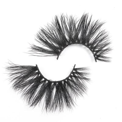 China Private Label Wholesale 3D Fake Mink Eyelashes Hot Seller Self-Adhesive 5D 25Mm 20Mm Natural Long Lashes for sale