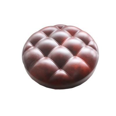 China 330mm Diameter 75mm Thickness Chair Cushion Pad For Hair Salon PU Bar Chair Round Stool Seat Cushion for sale