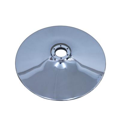 China Strengthened Chrome Barber Chair Base Plate With 70mm Center Hole 2.0mm Wall Thickness520/550mm Diameter for sale