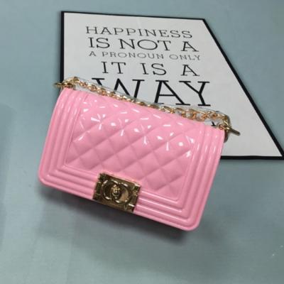 China High Quality Candy Color Designer Jelly Bag Crossbody Chain Shoulder PVC Ladies Pinch Cute Fashion Women Small Handbags for sale